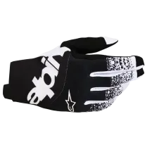 Alpinestars Techstar Gloves — S, Black/White, Short Cuff, MX