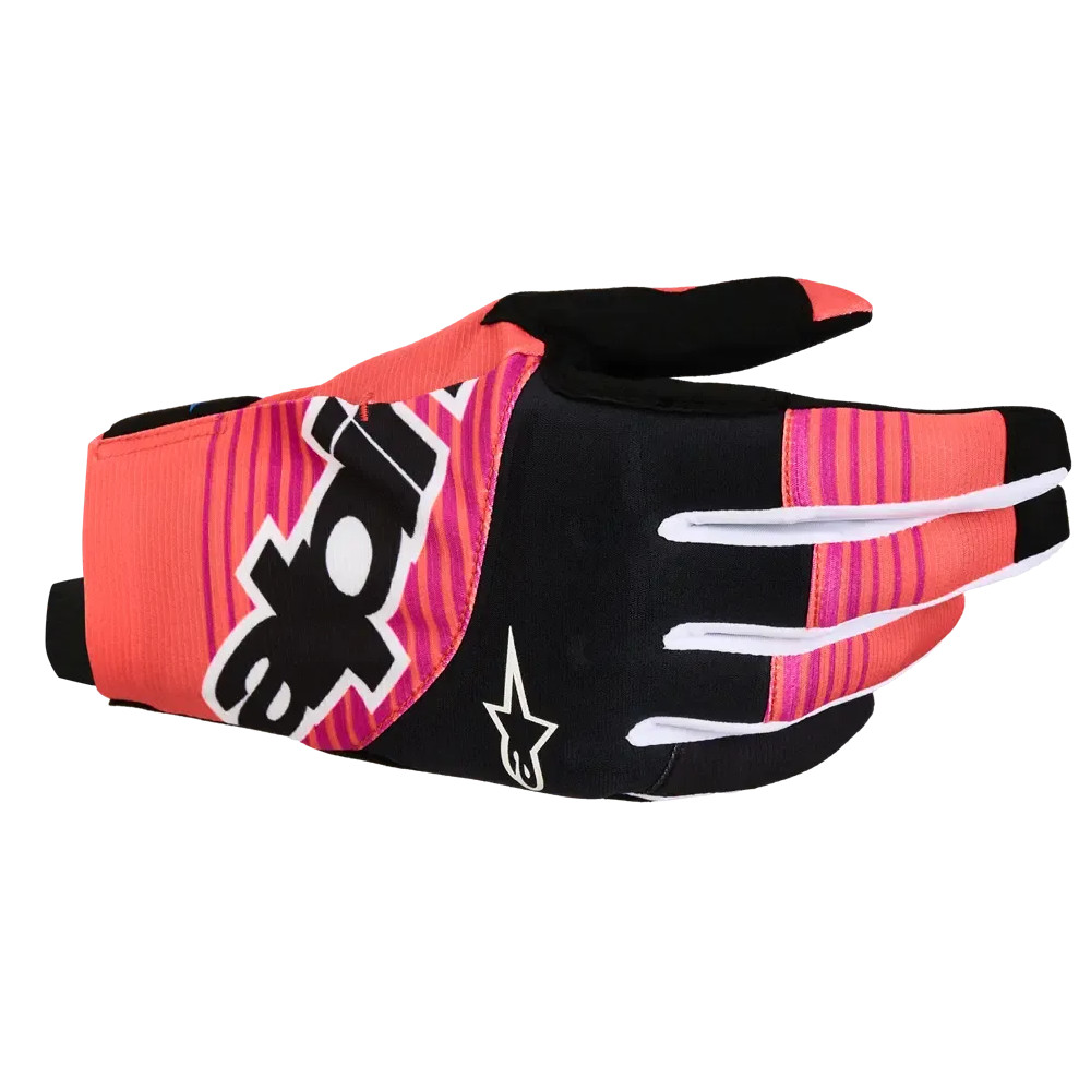 Alpinestars Techstar Gloves — Black, Fuchsia, Coral, Size S, Short Cuff, Touchscreen Enabled Fingers