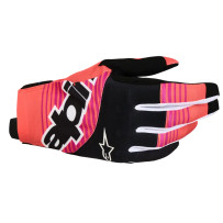 Alpinestars Techstar Gloves — XL, Black, Fuchsia, Coral, Short Cuff, Touchscreen Enabled Fingers