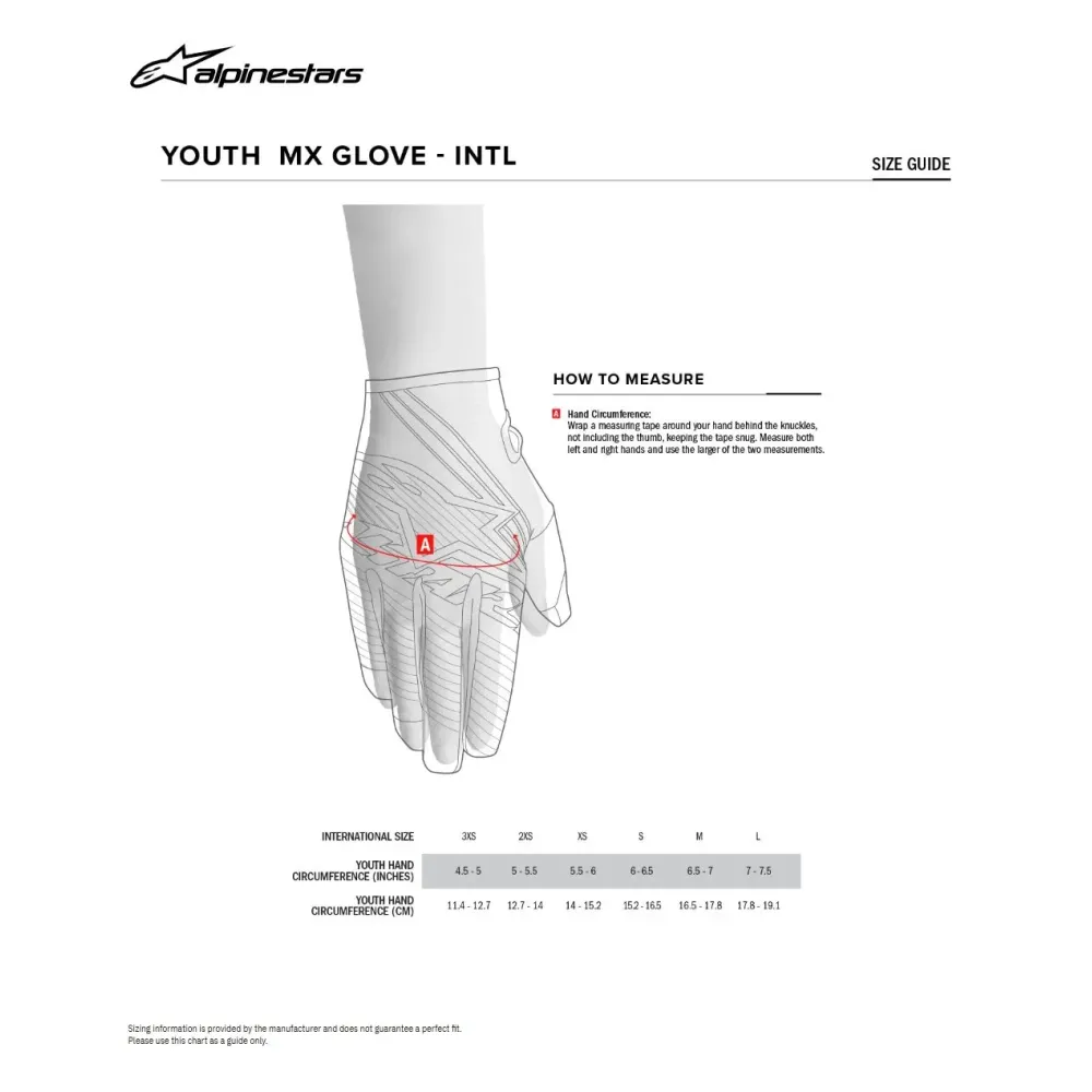 Youth Full Bore V2 Gloves — 3XS, Black, Red, White, Light Lilac