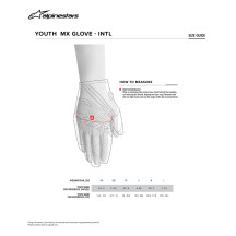 Youth Radar Gloves — L, Blue/Black/Red