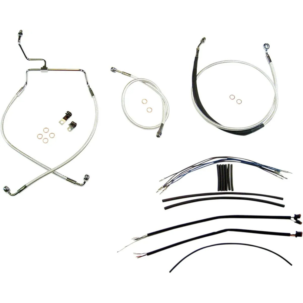 Sterling Chromite II® Designer Handlebar Installation Kit — Ape hanger, 12"–14" risers, Chrome