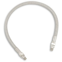 Universal Stainless Steel Braided Oil Line — 51 cm (20"), 8.7 mm (11/32"), 1/8" NPT, Chrome