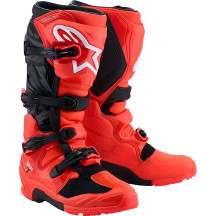 Tech 7 Enduro Boots — US 14, EU 49.5, Over-Calf, Black, Fluorescent Red