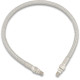 Universal Stainless Steel Braided Oil Line — 22" length, 8.7 mm ID, 1/8" NPT fittings, chrome