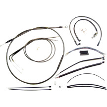 Black Pearl™ Designer Handlebar Installation Kit — Ape hanger, 12–14 in, Black