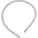 Universal Stainless Steel Braided Oil Line — 11/32" ID, 24" L, 1/8" NPT, Chrome