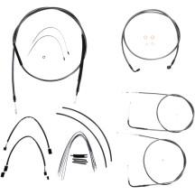 Black Pearl™ Designer Handlebar Installation Kit — 30.5–35.5 cm (12"–14"), Ape Hanger, Black