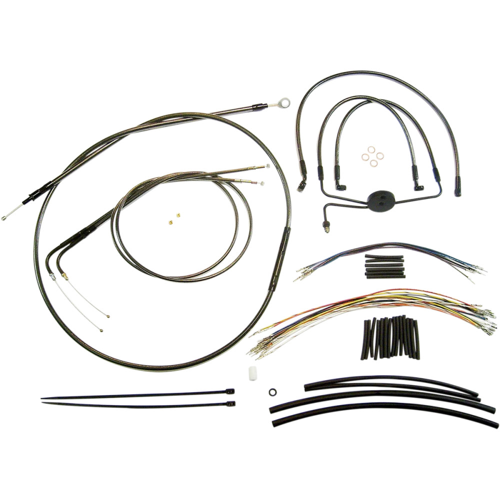 Black Pearl™ Designer Handlebar Installation Kit — Ape hanger fit, 38–43 cm (15–17 in), Black