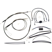 Black Pearl™ Designer Handlebar Installation Kit — Ape hanger fit, 12"–14" riser, Black