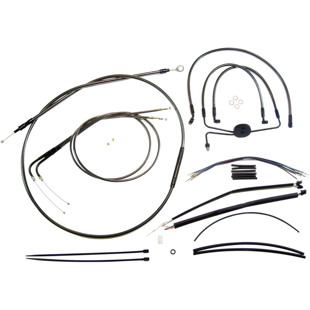 Black Pearl™ Designer Handlebar Installation Kit — Ape hanger fit, 12"–14" riser, Black