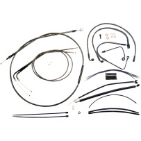 Black Pearl™ Designer Handlebar Installation Kit — Ape hanger, 12"–14" risers, ABS, Black