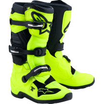 Botas Youth Tech 7S — Juvenil, negro, amarillo flúor, US 3, EU 35.5