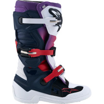 Botas Youth Tech 7S — Youth, Over-Calf, US 5, EU 38, White, Blue, Black, White, Purple, Dark Blue