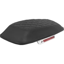 Lattice Stitched Saddlebag Lid Covers — Black, Pair, Left/Right