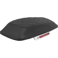 Lattice Stitched Saddlebag Lid Covers — Black, Pair, Left/Right