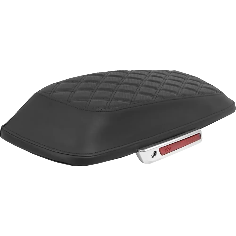 Lattice Stitched Saddlebag Lid Covers — Black, Pair, Left/Right