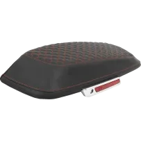 Dragon Scale Saddlebag Lid Covers — Pair, Black/Orange, Saddlehyde Vinyl, Left/Right
