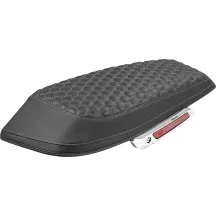 Saddlebag Lid Covers — Black, Silver Stitching