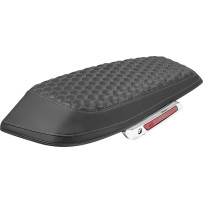 Saddlebag Lid Covers — Black, Silver Stitching
