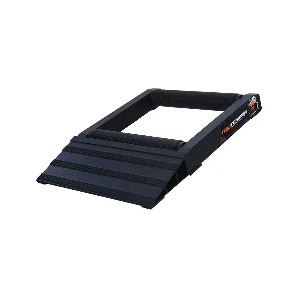 Rodillo para rueda de motocicleta — Negro, acero, portátil