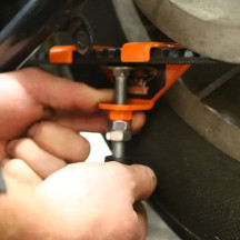 Herramienta tensora de correa para motocicleta — Negro, naranja