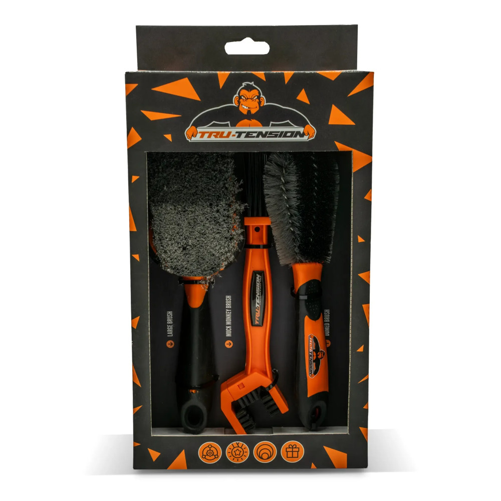 Brushes — Premium Bicycle Brush Set, Black/Orange