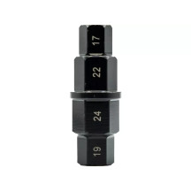 Llave para eje de motocicleta — negra, acero