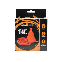 Embudo de silicona flexible y plegable — Plegable, naranja