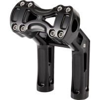 Risers Wayback — 3" Pullback, 7" Rise, 1" Clamp, Negro Brillo