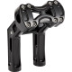 Risers Wayback — 3" Pullback, 7" Rise, 1" Clamp, Negro Brillo