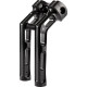 Elevadores Wayback — 3" pullback, 10" rise, 1" clamp, negro brillo