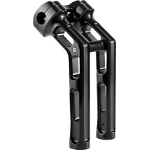 Elevadores Wayback — 3" pullback, 10" rise, 1" clamp, negro brillo