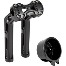 Elevadores Wayback — 25,5 cm rise, 76,2 mm pullback, 25,4 mm diámetro de sujeción, negro brillo