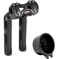 Elevadores Wayback — 25,5 cm rise, 76,2 mm pullback, 25,4 mm diámetro de sujeción, negro brillo