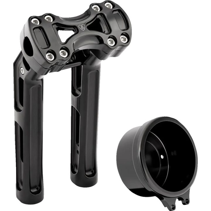 Elevadores Wayback — 3" de retroceso, 3-1/2" entre centros, negro brillo