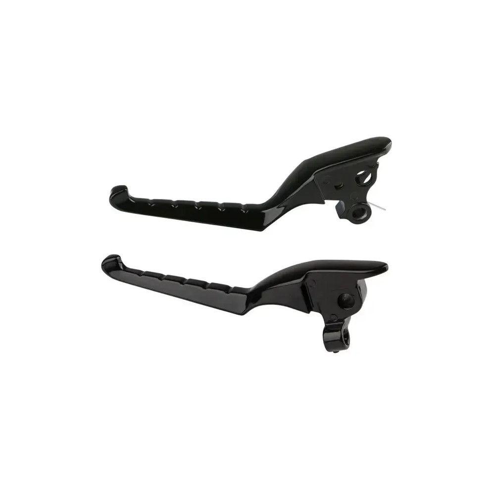Conjunto de manetas Kuryakyn ENYGMA™ — negro, aluminio, delantero, par