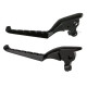 Conjunto de manetas Kuryakyn ENYGMA™ — negro, aluminio, delantero, par