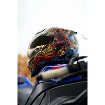 Casco modular Threshold™ Burn Birdie Burn — XL, brillo, negro, azul, naranja, rojo, amarillo