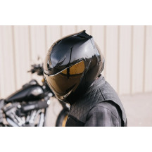 Casco modular sólido Threshold™ — XS, negro brillo