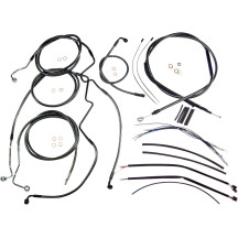 Black Pearl™ Designer Handlebar Installation Kit — 38 cm - 43 cm (15" - 17"), Ape Hanger, Black