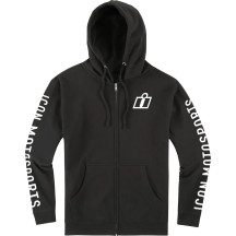Sudadera con cremallera Clasicon™ — 3XL, Negro, Blanco