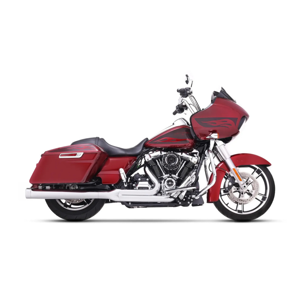 Full Exhaust System FLH 2-Into-1 — 2-Into-1 System, Chrome