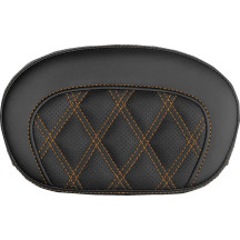 Mini Contour Sissy Bar Pad — 26.5 cm, 16.5 cm, Black, Orange Stitching