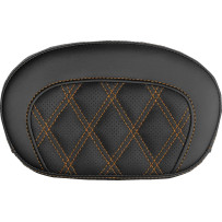 Mini Contour Sissy Bar Pad — 26.5 cm, 16.5 cm, Black, Orange Stitching