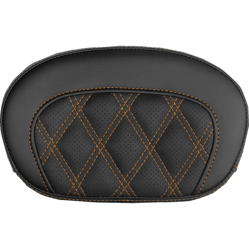 Mini Contour Sissy Bar Pad — 26.5 cm, 16.5 cm, Black, Orange Stitching