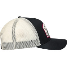 Heritage Patch Trucker Hat — One Size, Black, Snapback
