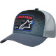 Sombrero Gravel — Talla única, negro, espalda de malla, snapback