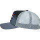 Sombrero Gravel — Talla única, negro, espalda de malla, snapback