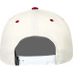 Gorra Stadium Snapback — Talla única, blanco/rojo, snapback, visera plana